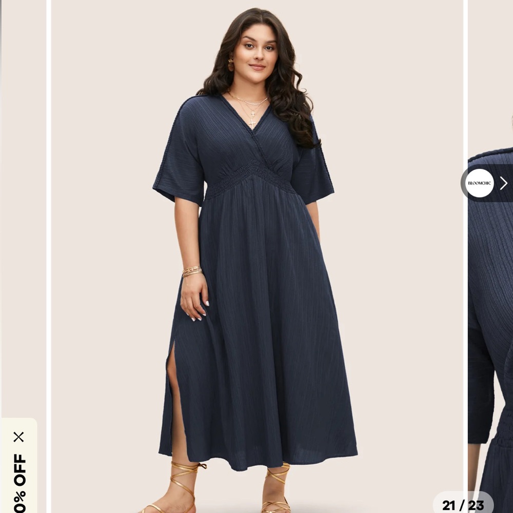 BloomChic Deep Blue Midi Dress